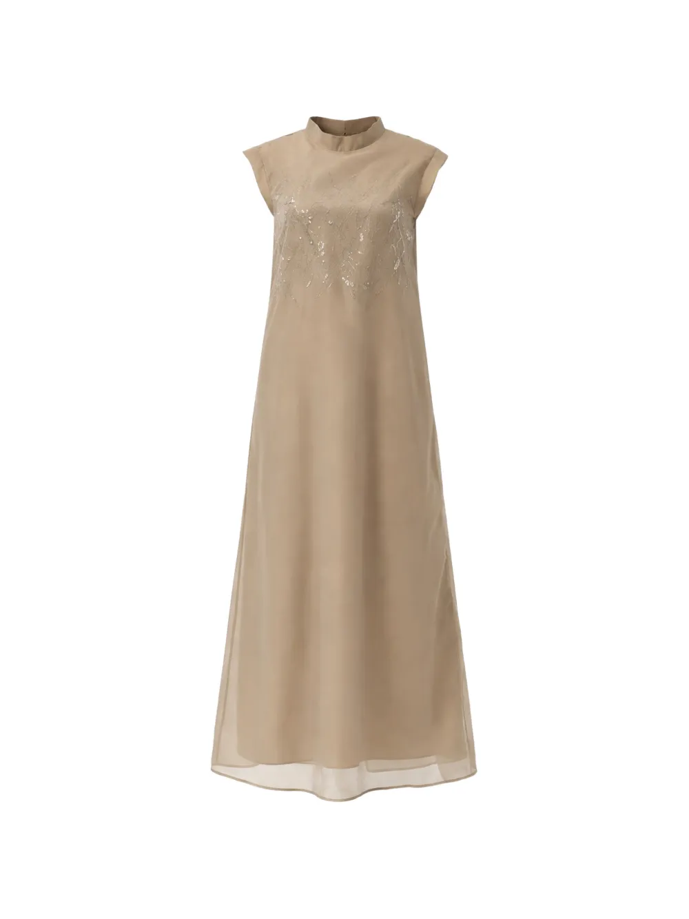 PANICALE sequin-embellished sleeveless maxi dress - Toni neutri