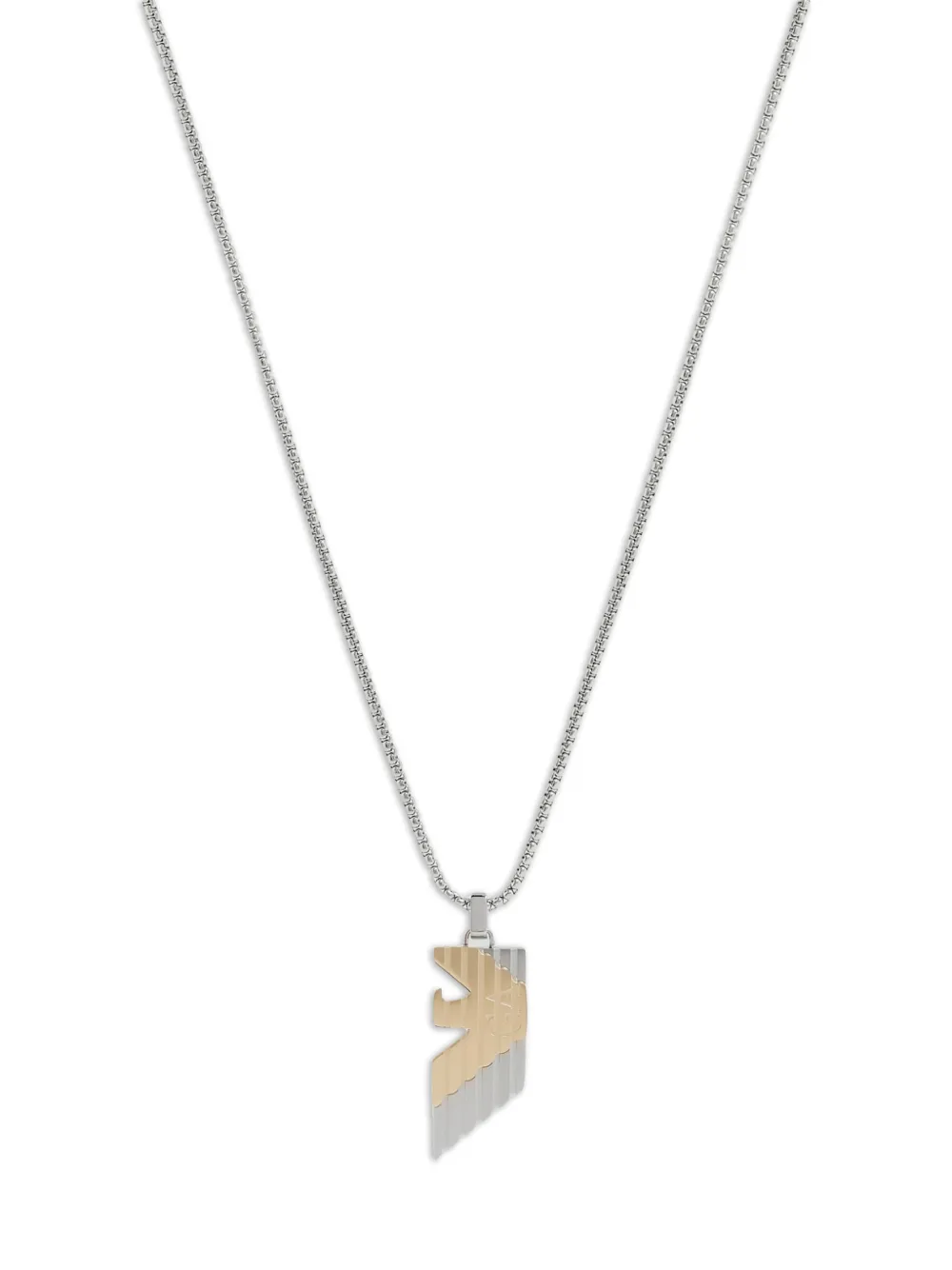Emporio Armani logo-pendant necklace - Argento