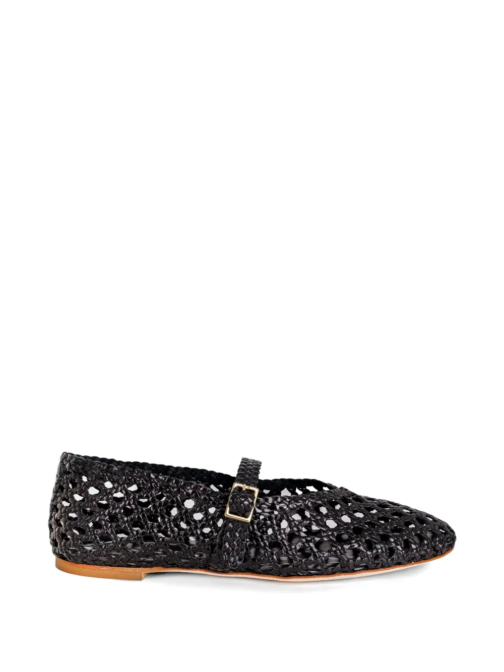 Fabio Rusconi Francy woven buckle-fastening ballet flats - Nero