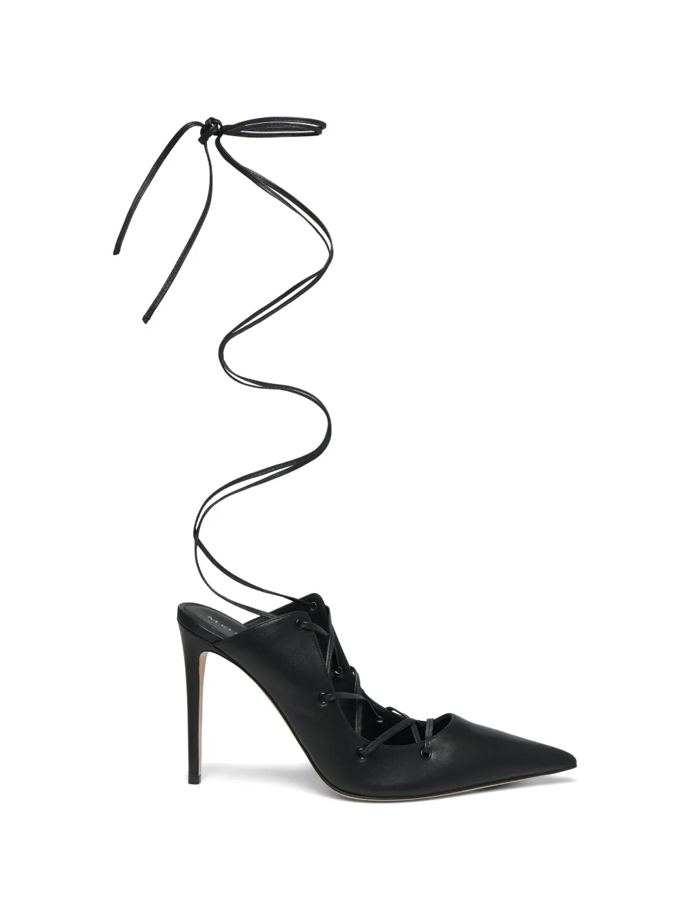 Alexander McQueen Ghillie lace-up skull-charm mules Zwart