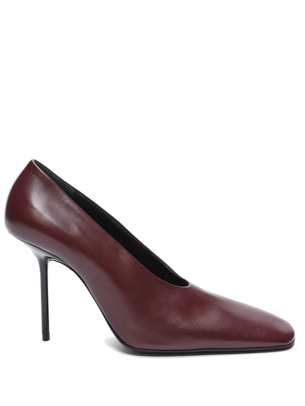 Victoria Beckham square-toe leather pumps Rood