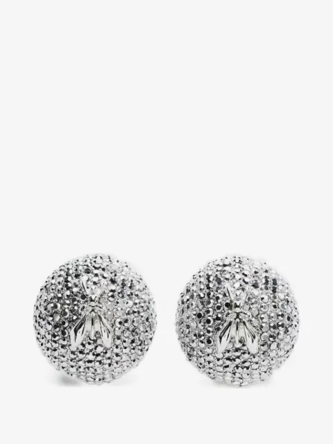 Patrizia Pepe crystal-embellished fly-detail earrings