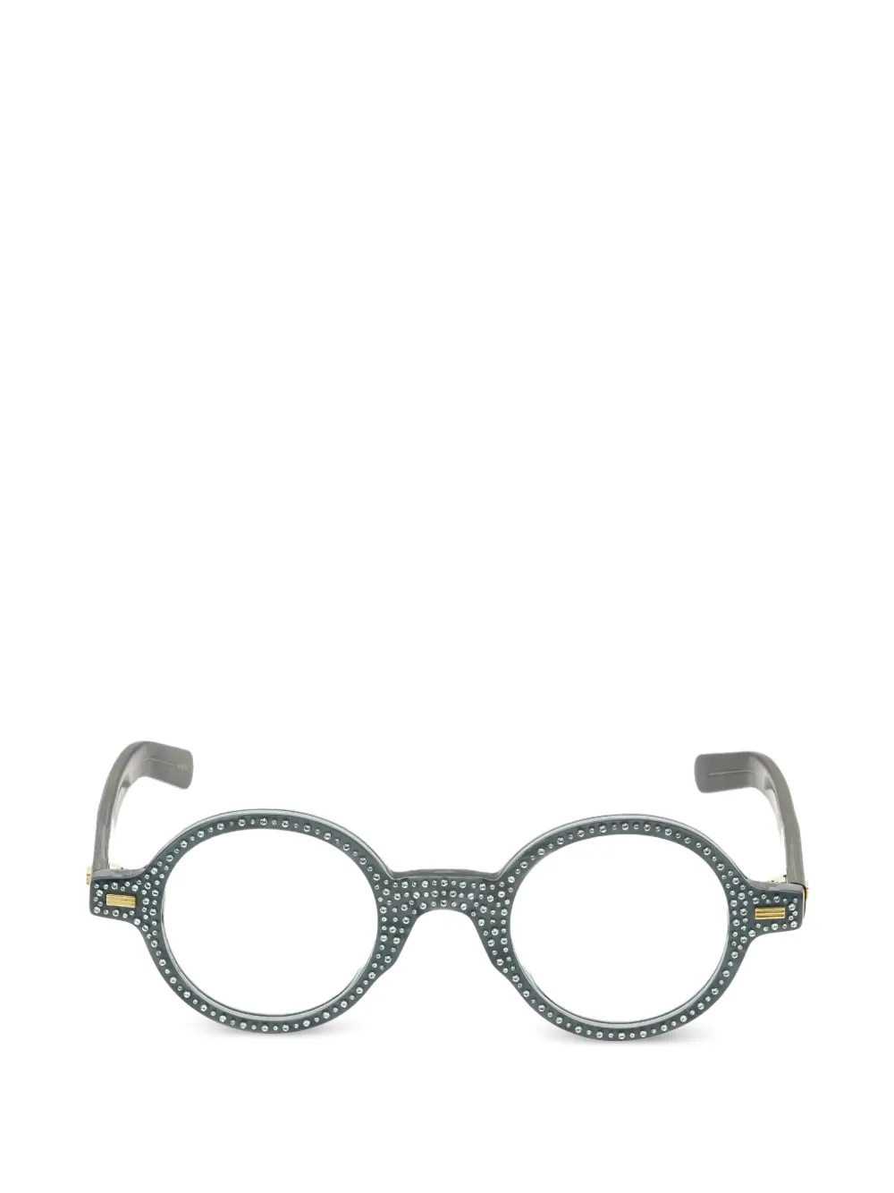 VALENTINO GARAVANI EYEWEAR crystal-embellished glasses - Grigio