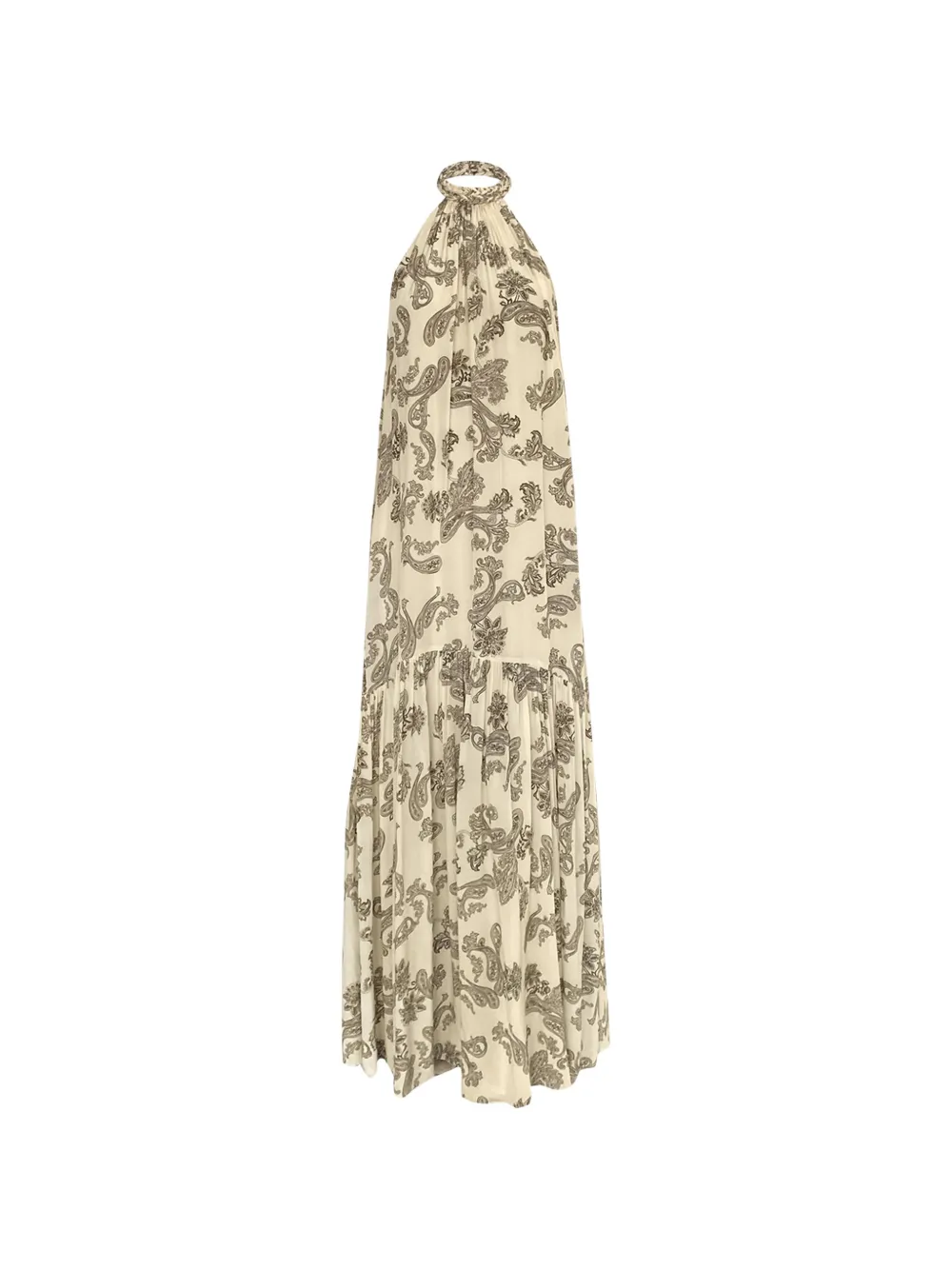Hemant And Nandita paisley-print halterneck maxi dress - Toni neutri