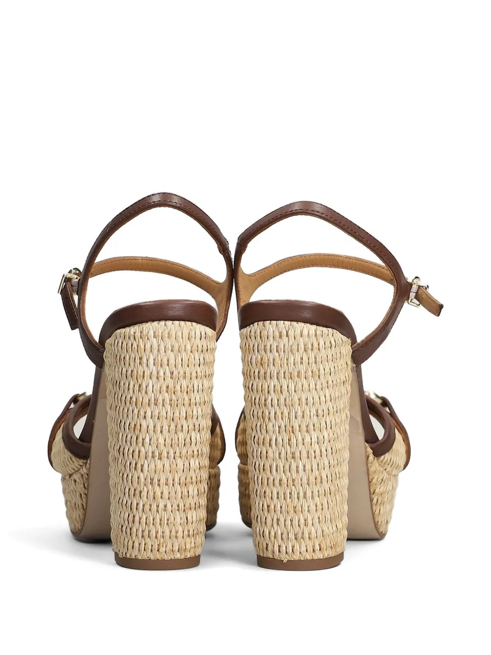 Pedro Miralles horsebit platform sandals Beige