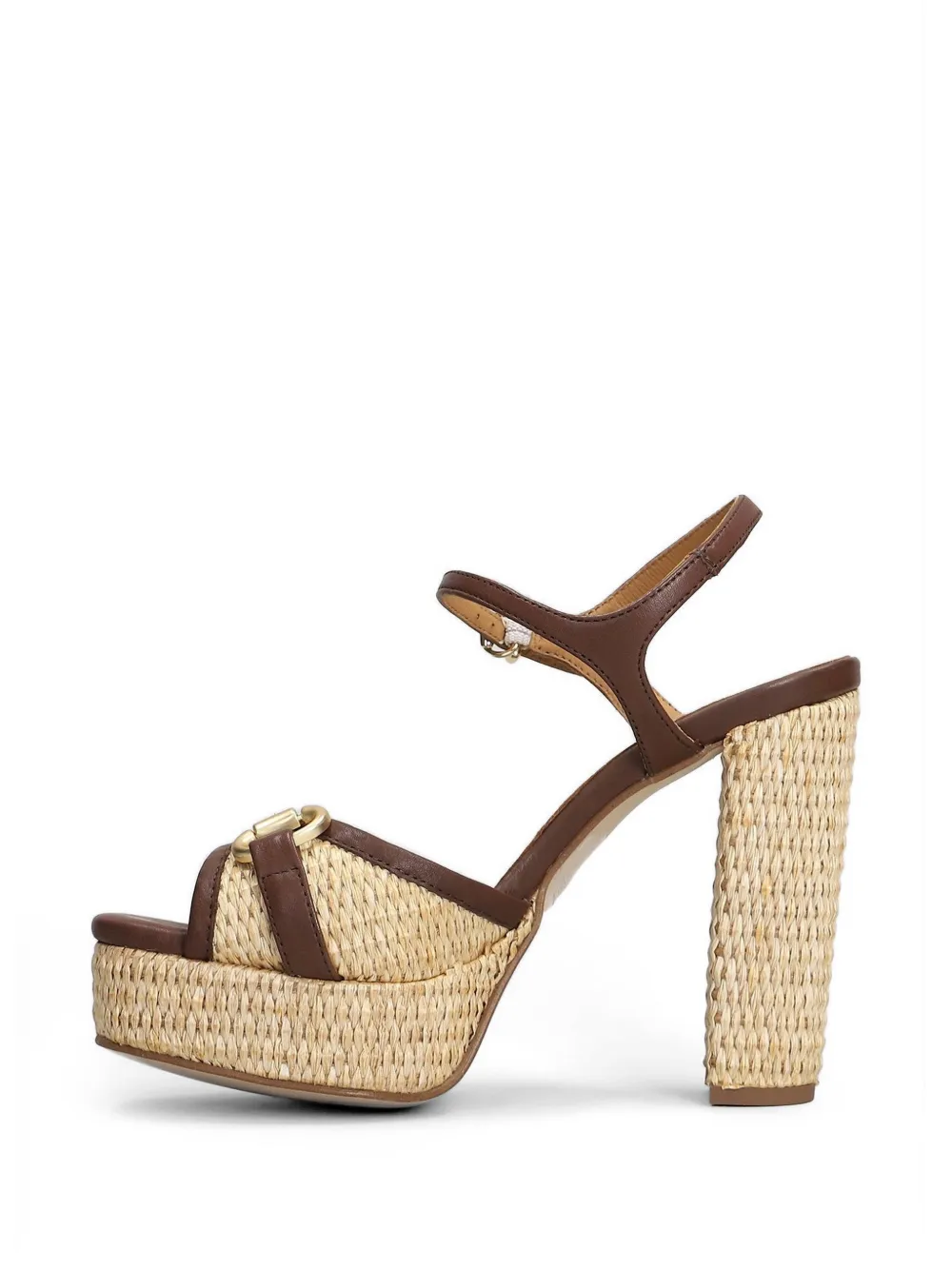 Pedro Miralles horsebit platform sandals Beige