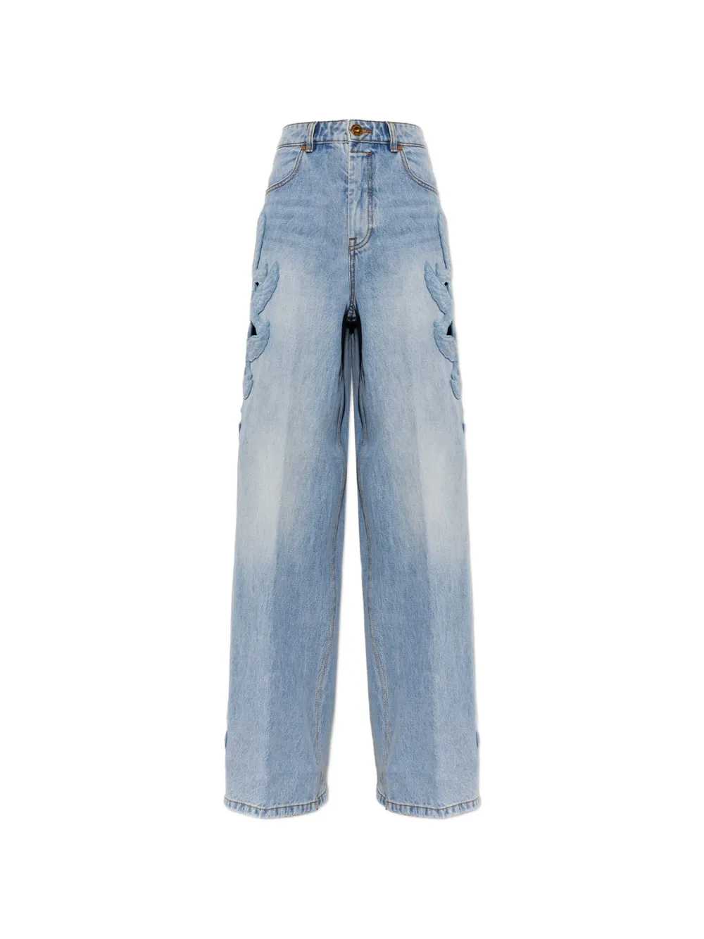 ZIMMERMANN Alchemy applique cut-out embroidered jeans - Blu