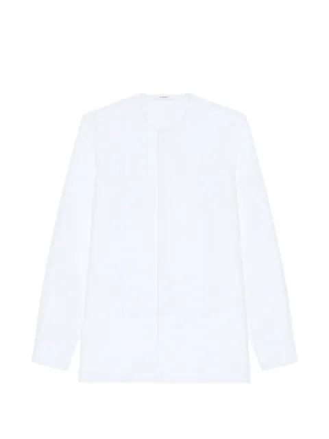 Givenchy collarless bib-detail shirt