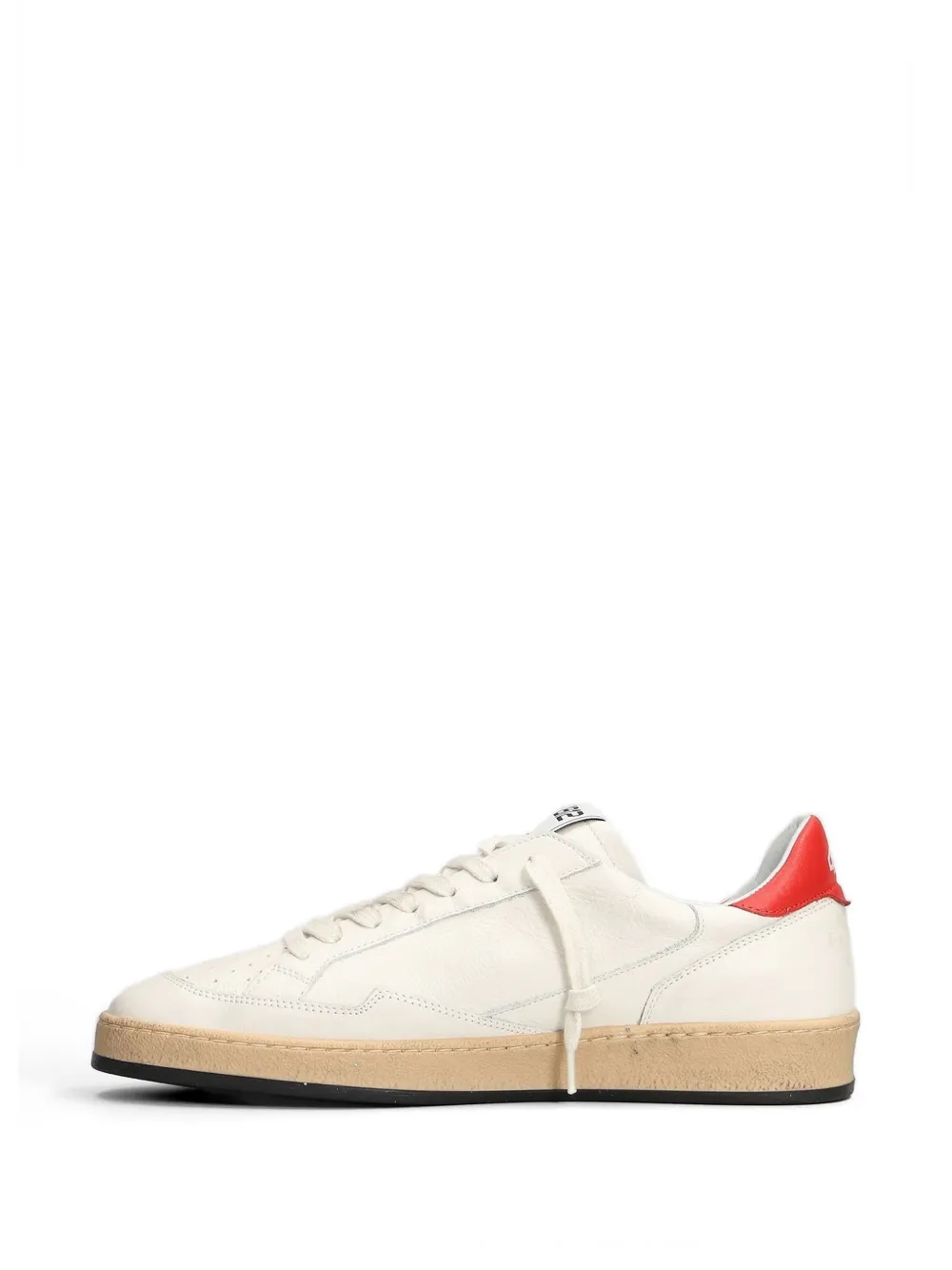 4B12 Play New panelled leather sneakers Beige