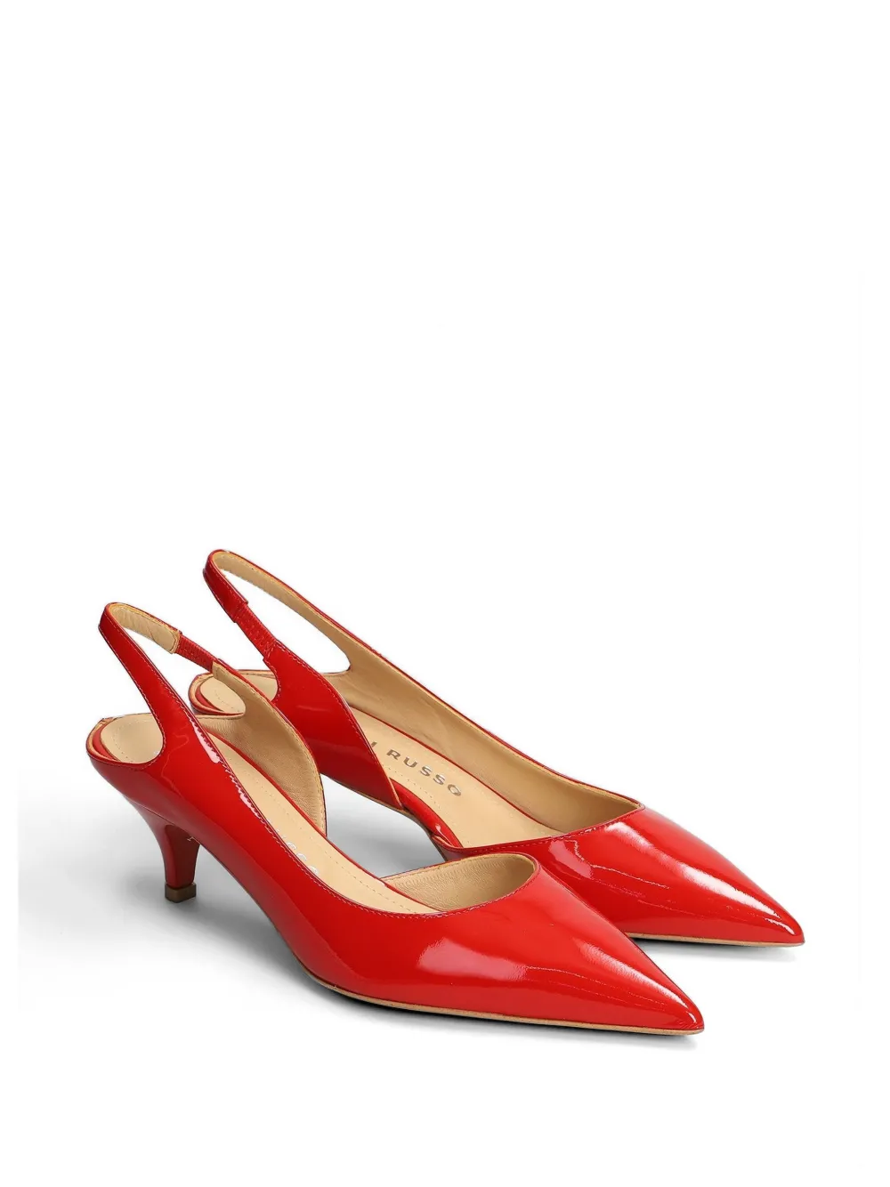 Fratelli Russo Lakleren slingback pumps Rood