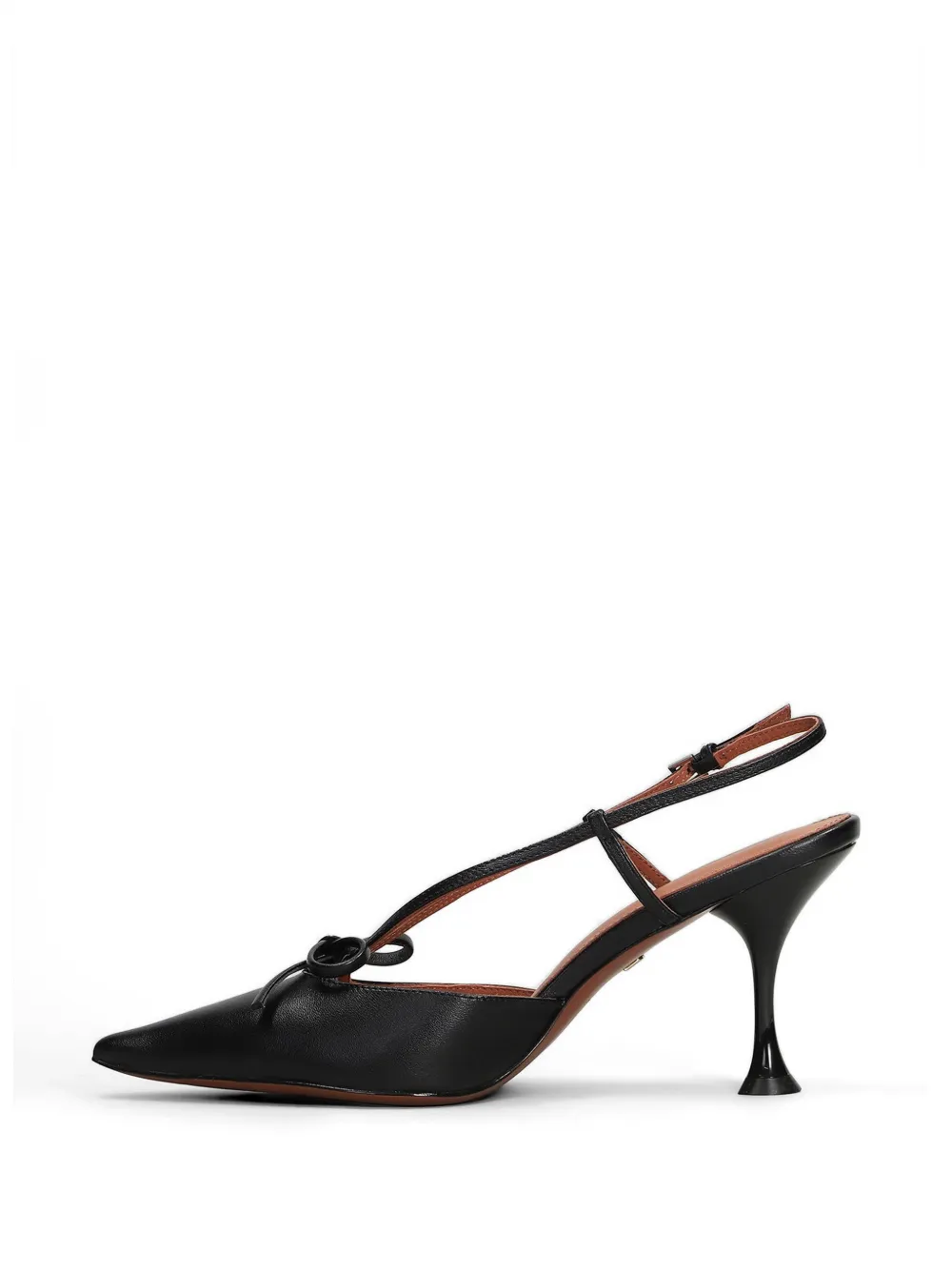 Lola Cruz Audrey bow-detail slingback pumps Zwart