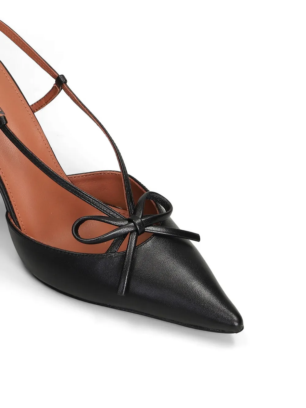 Lola Cruz Audrey bow-detail slingback pumps Zwart