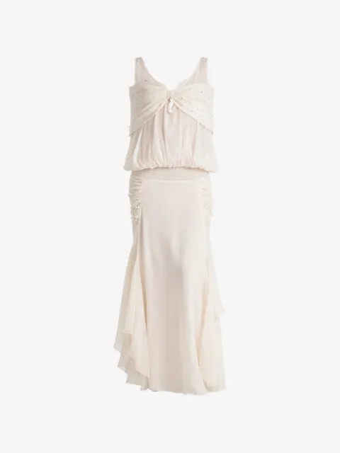 SIEDRES Blair crystal-embellished ruched dress