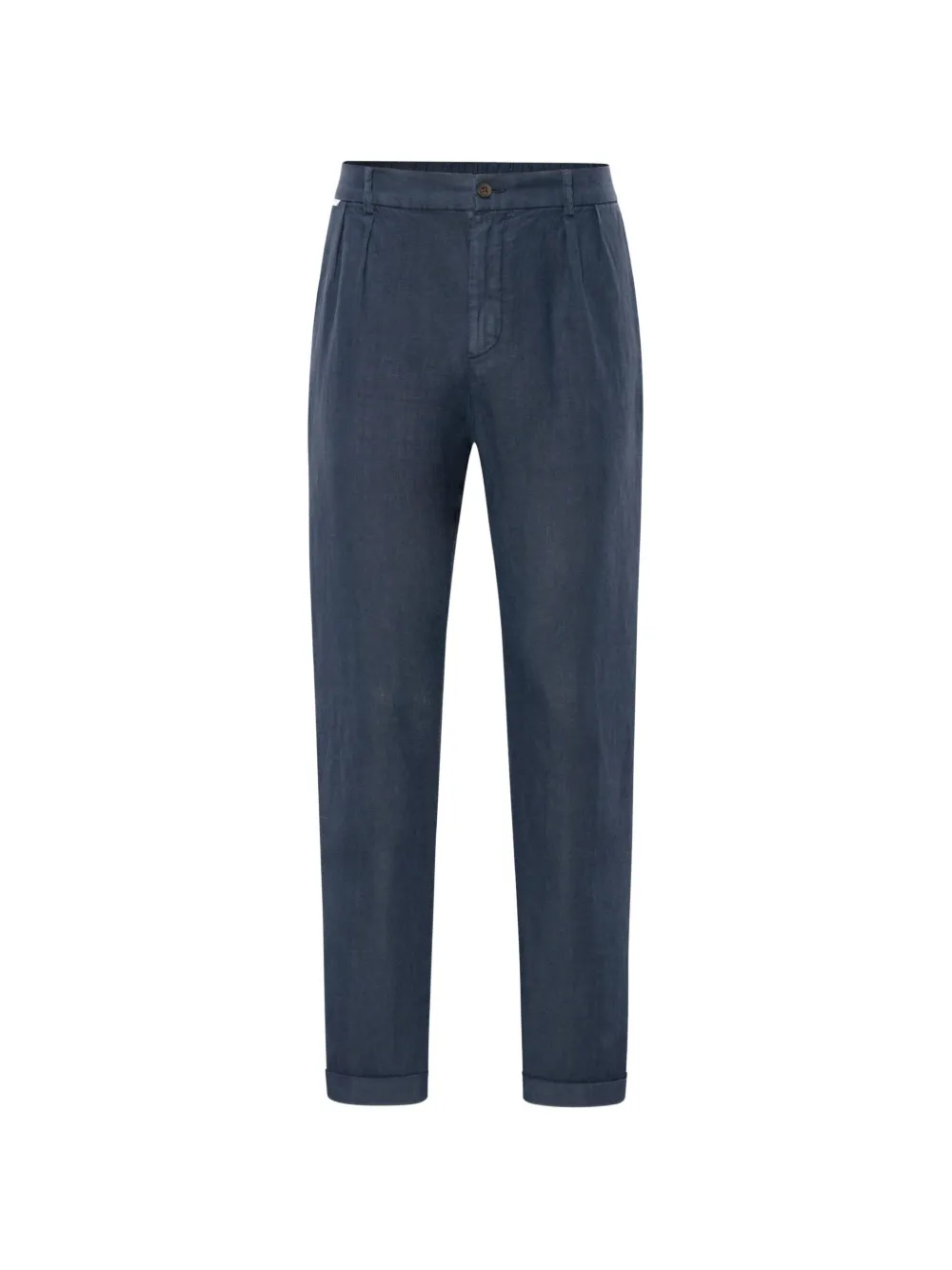 04651 Handelsgesellschaft MBH & Co. KG pleated linen trousers - Blu