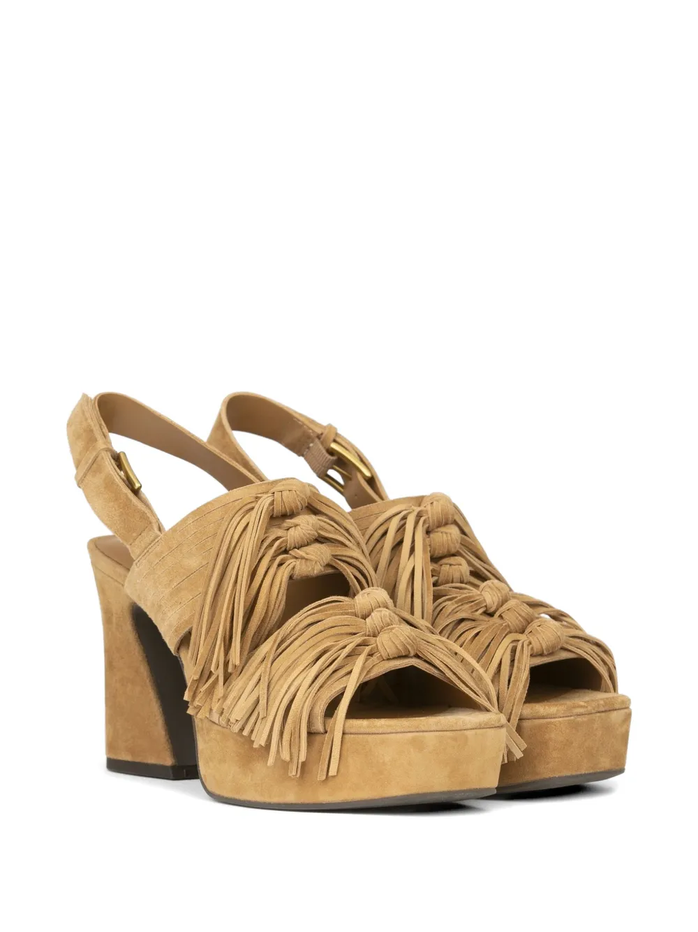 Ash Oprah fringed suede sandals Beige