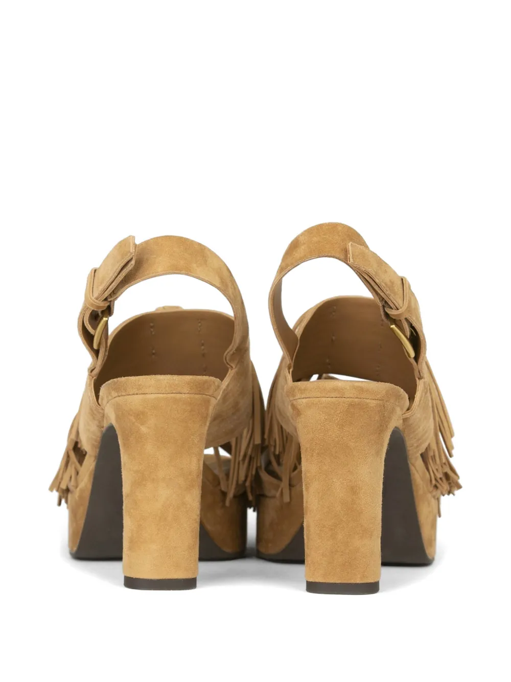 Ash Oprah fringed suede sandals Beige