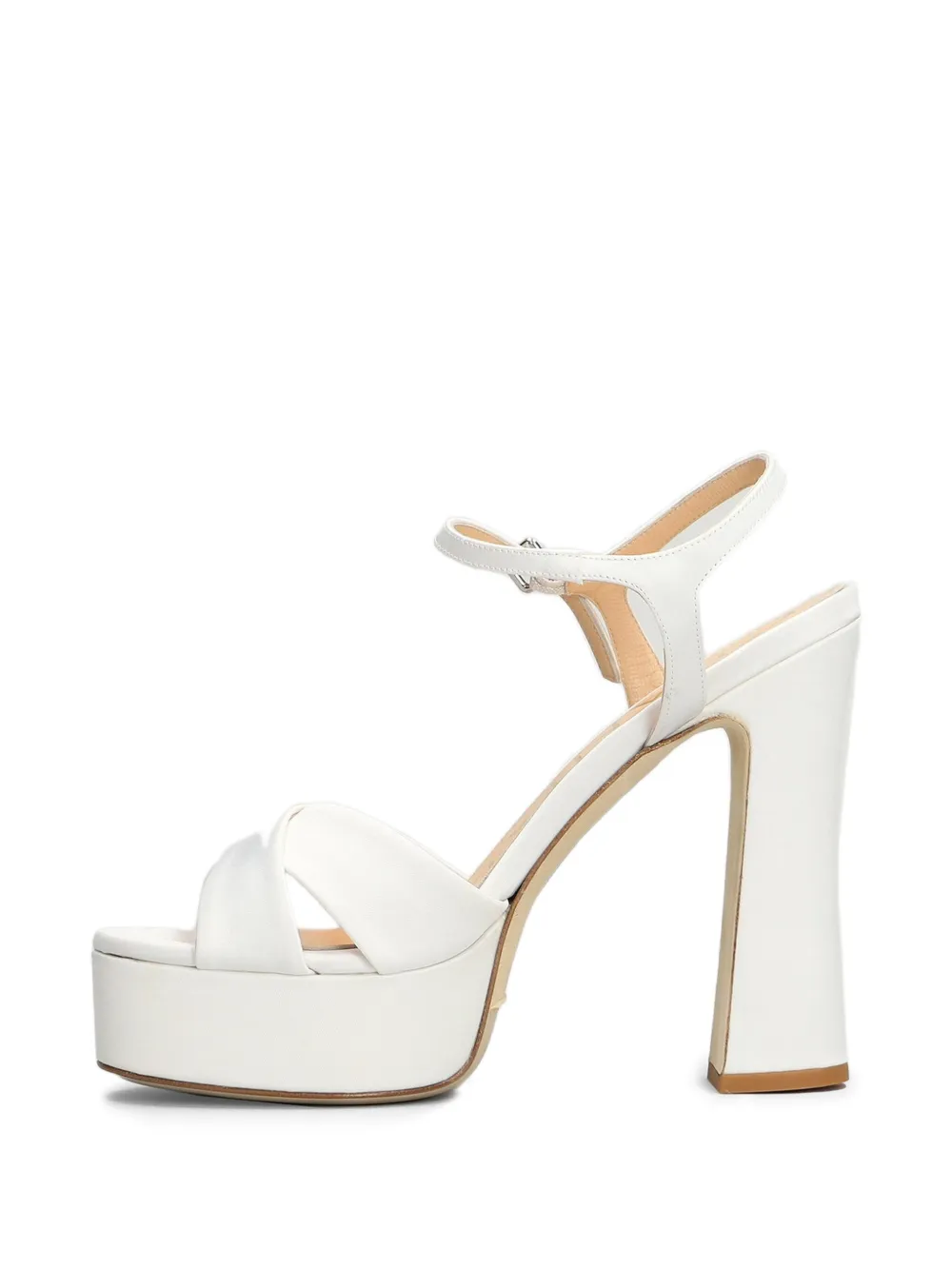 Chantal Sandalen met plateauzool Wit