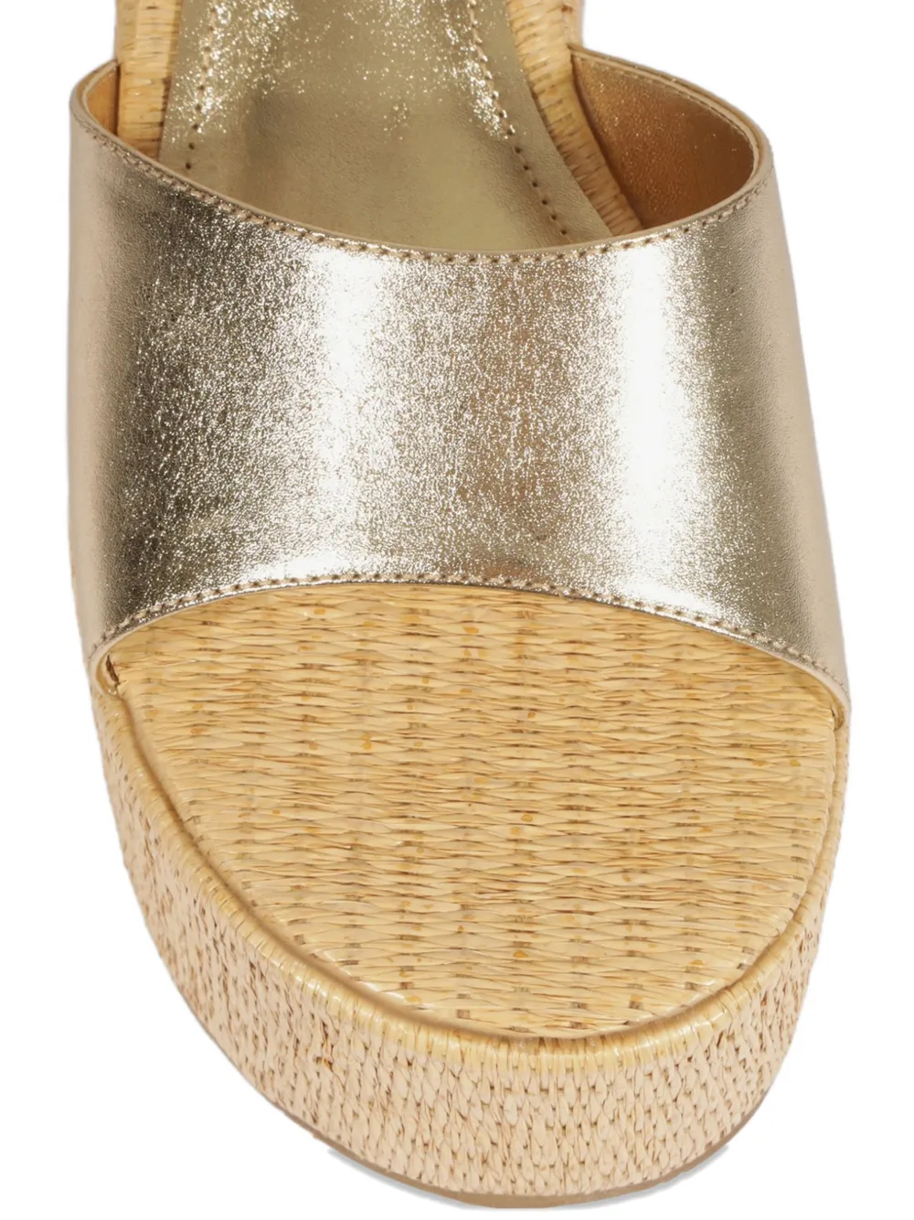Schutz metallic-finish platform sandals Goud
