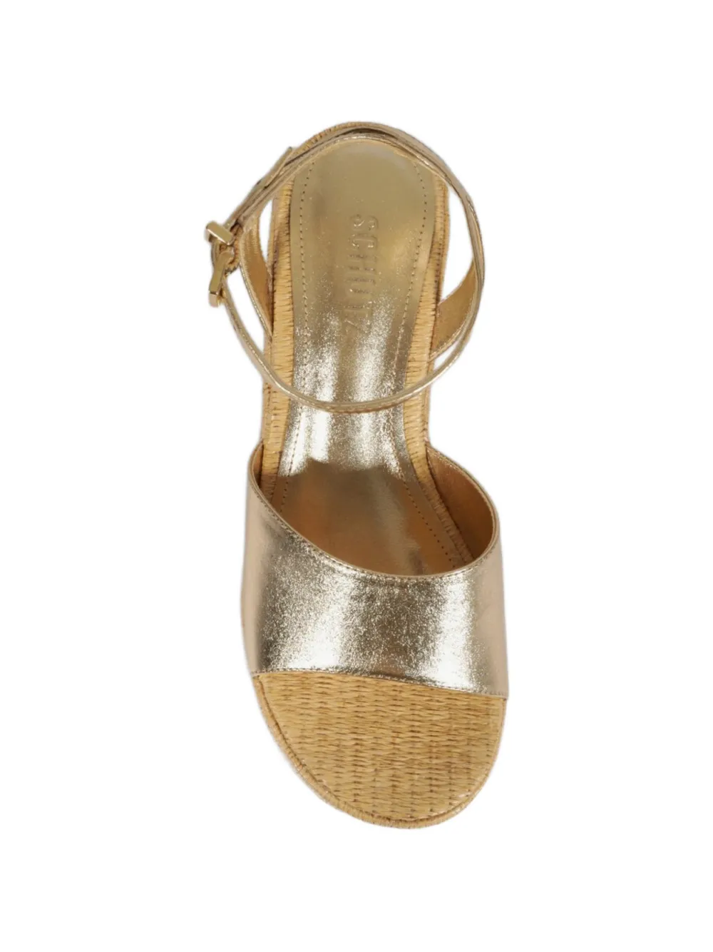Schutz metallic-finish platform sandals Goud