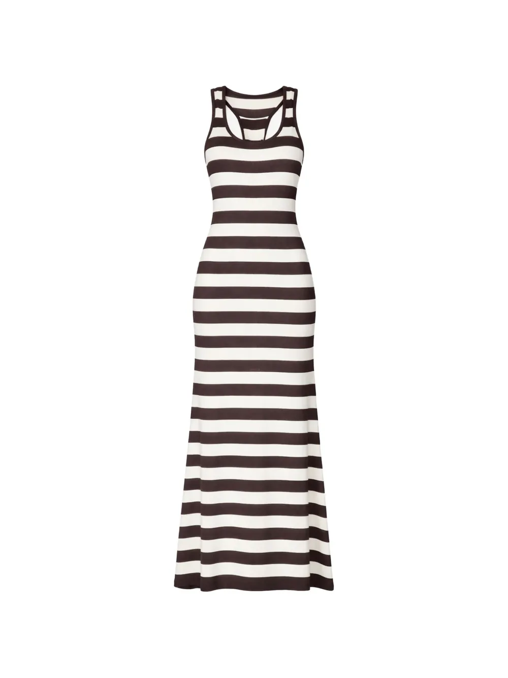 Monse striped racerback dress - Marrone