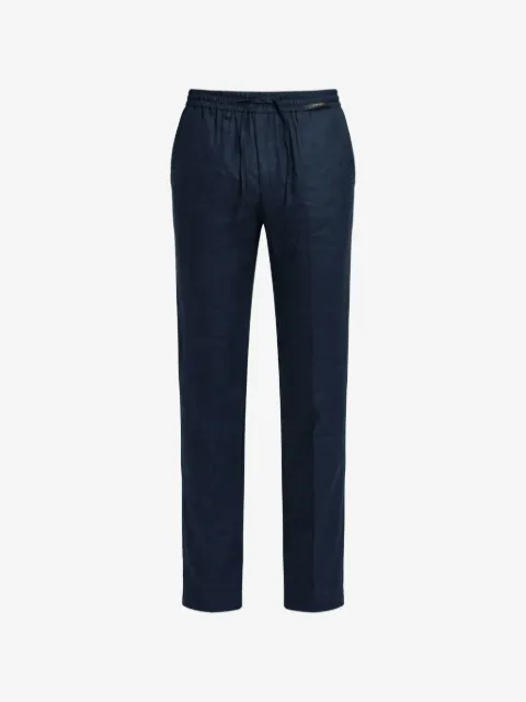 michael coal drawstring-fastening linen trousers