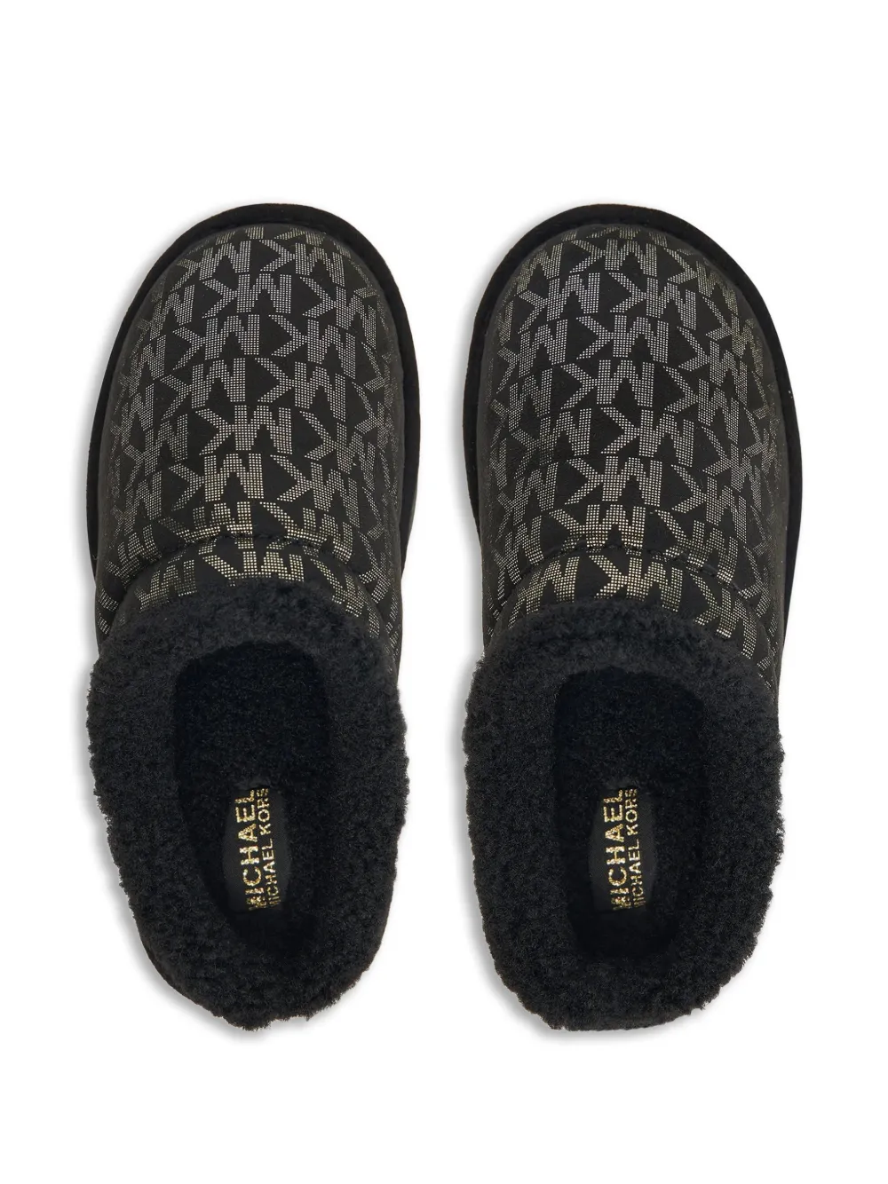 Michael Kors Kids Osaka logo-print slippers Zwart
