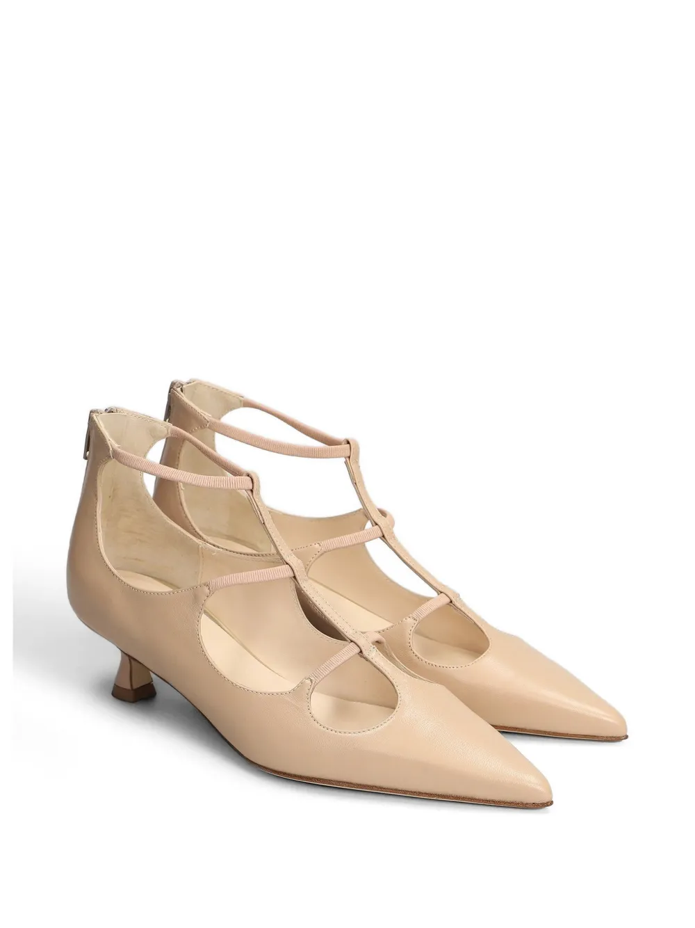 Anna F. 5cm cut-out pumps Beige