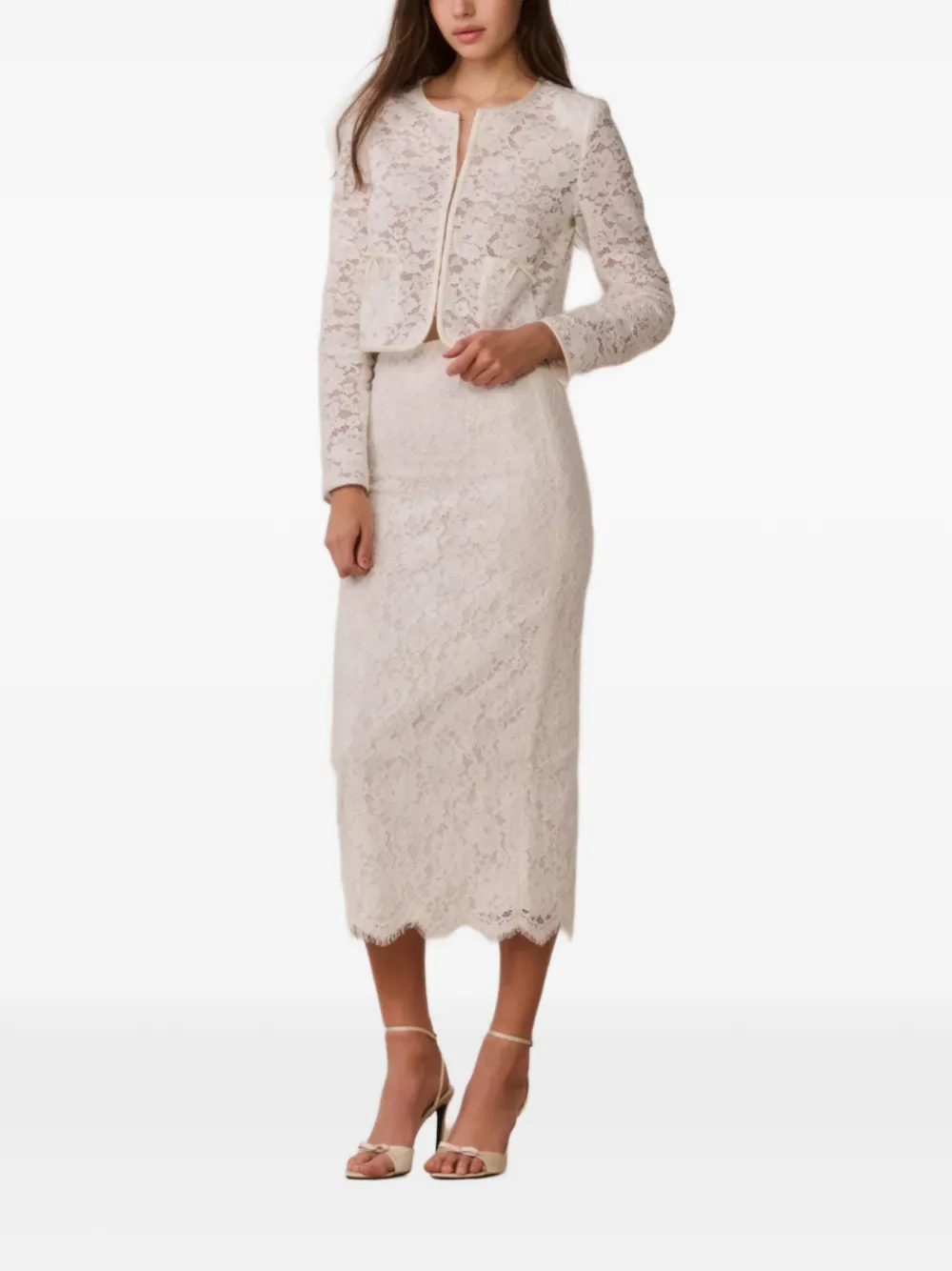  Loveshackfancy Falda Midi Ilse - Blanco 