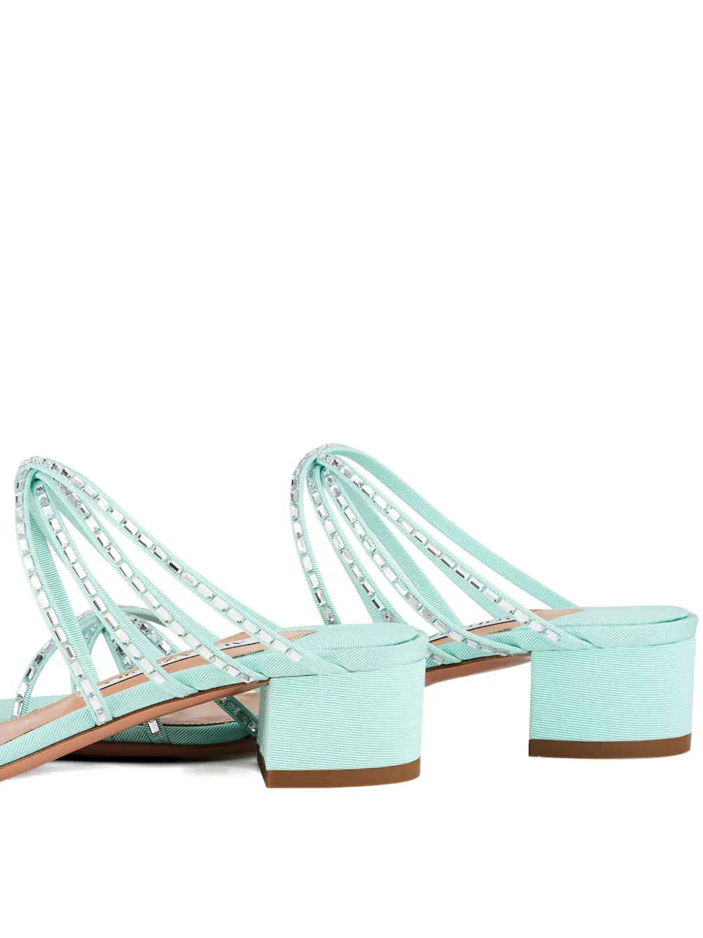 Aquazzura Tell Me Crystal sandals Blauw