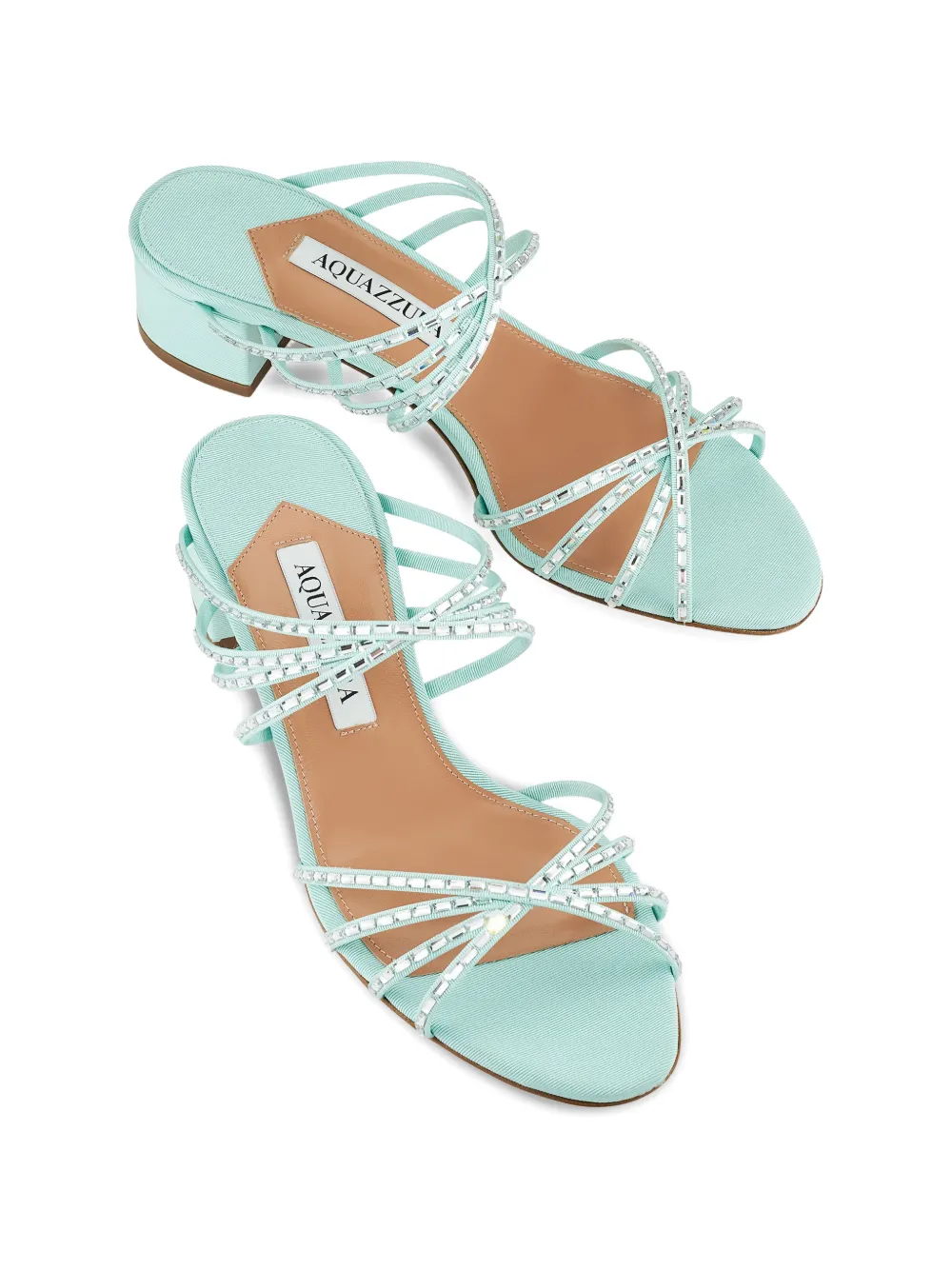 Aquazzura Tell Me Crystal sandals Blauw