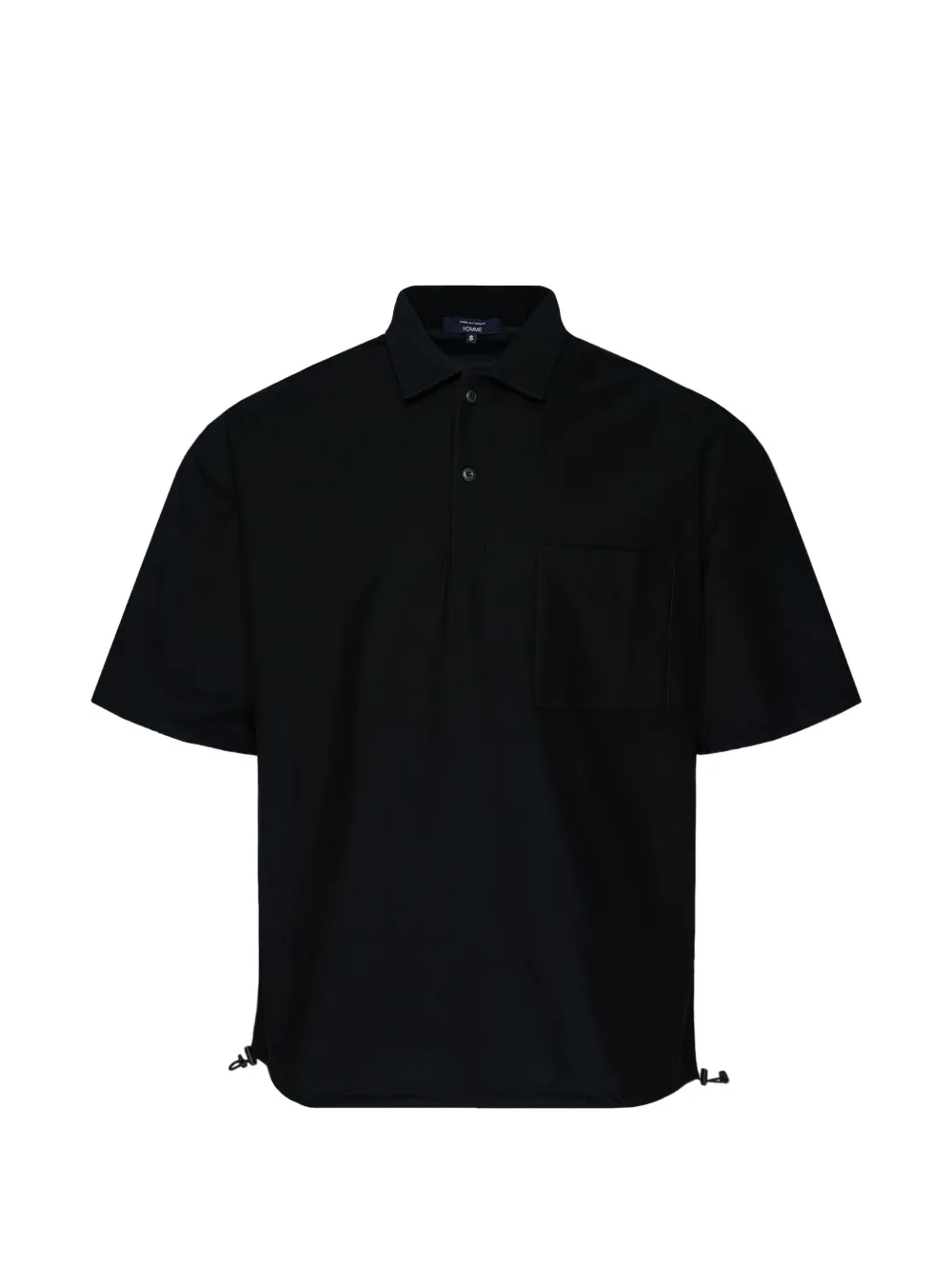 Comme des Garçons Homme drawstring-detail polo shirt - Nero