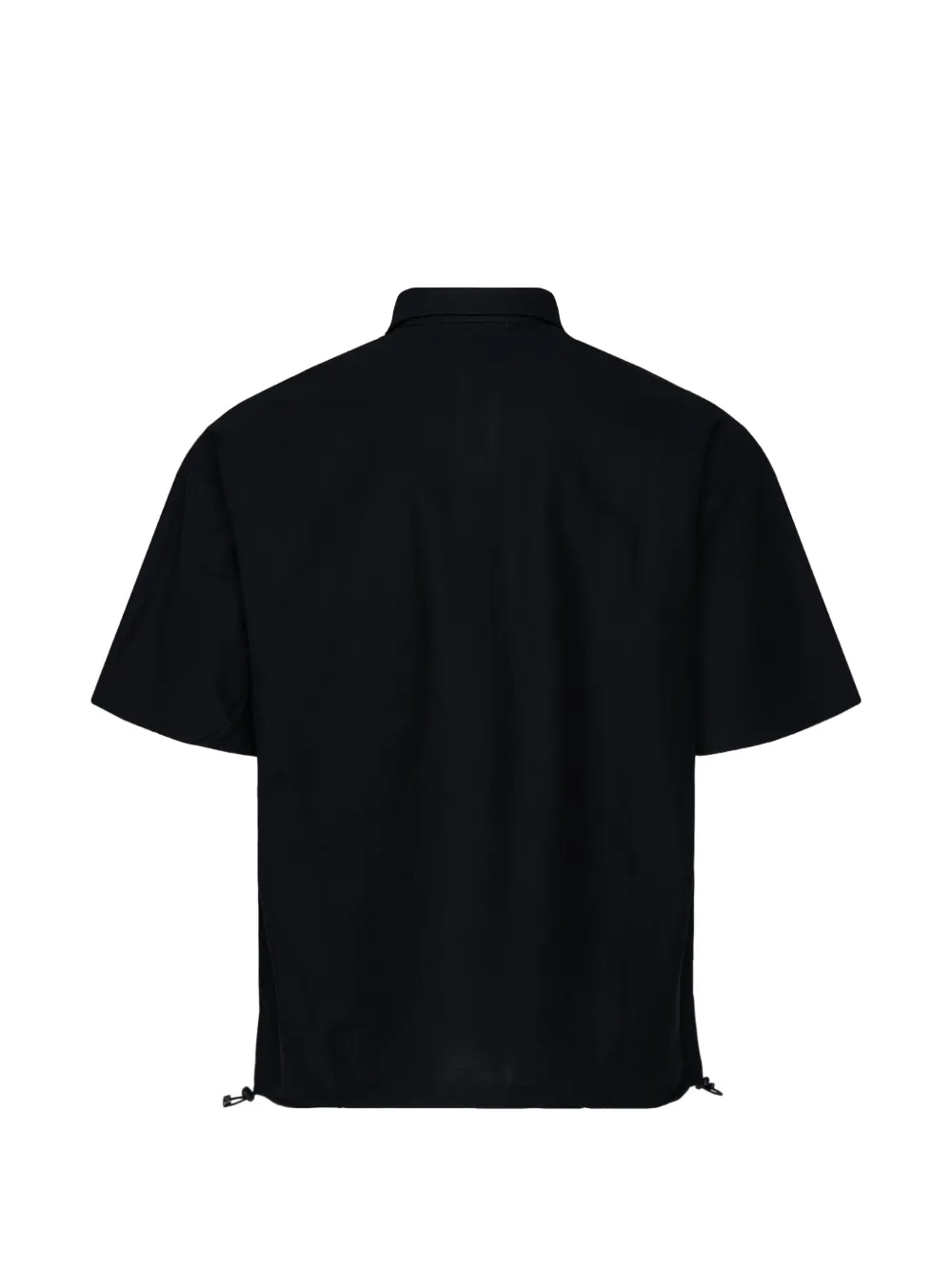 Comme des Garçons Homme Poloshirt met trekkoord Zwart