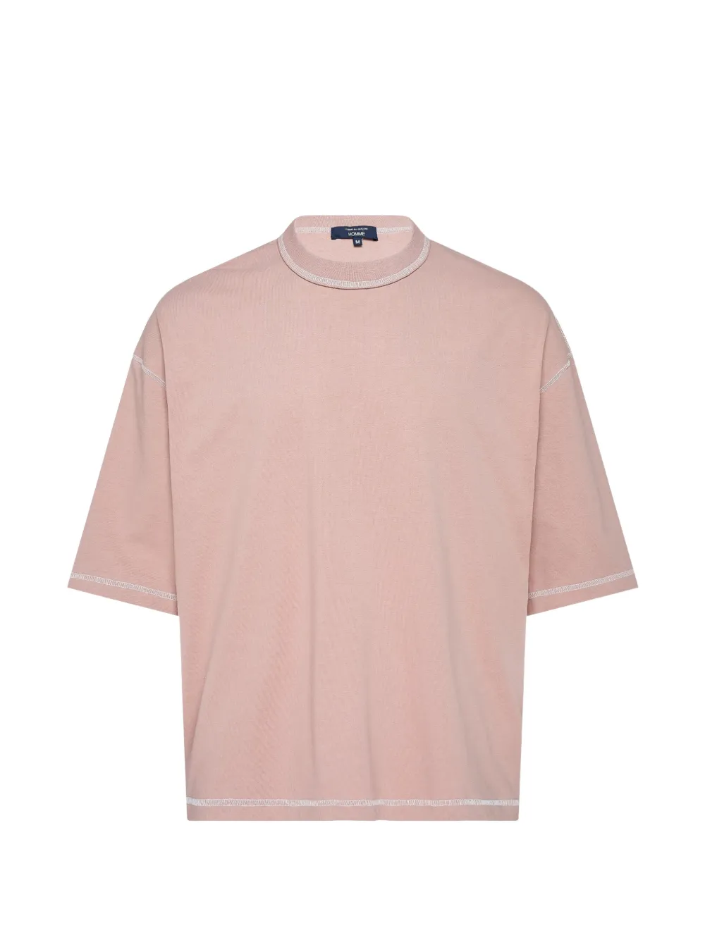 Comme des Garçons Homme contrast-stitch T-shirt - Rosa