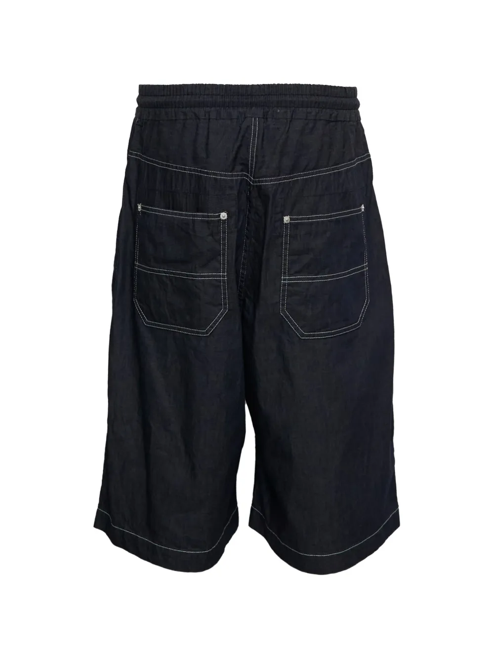 Comme des Garçons Homme Shorts met contrasterend stiksel en trekkoord Blauw