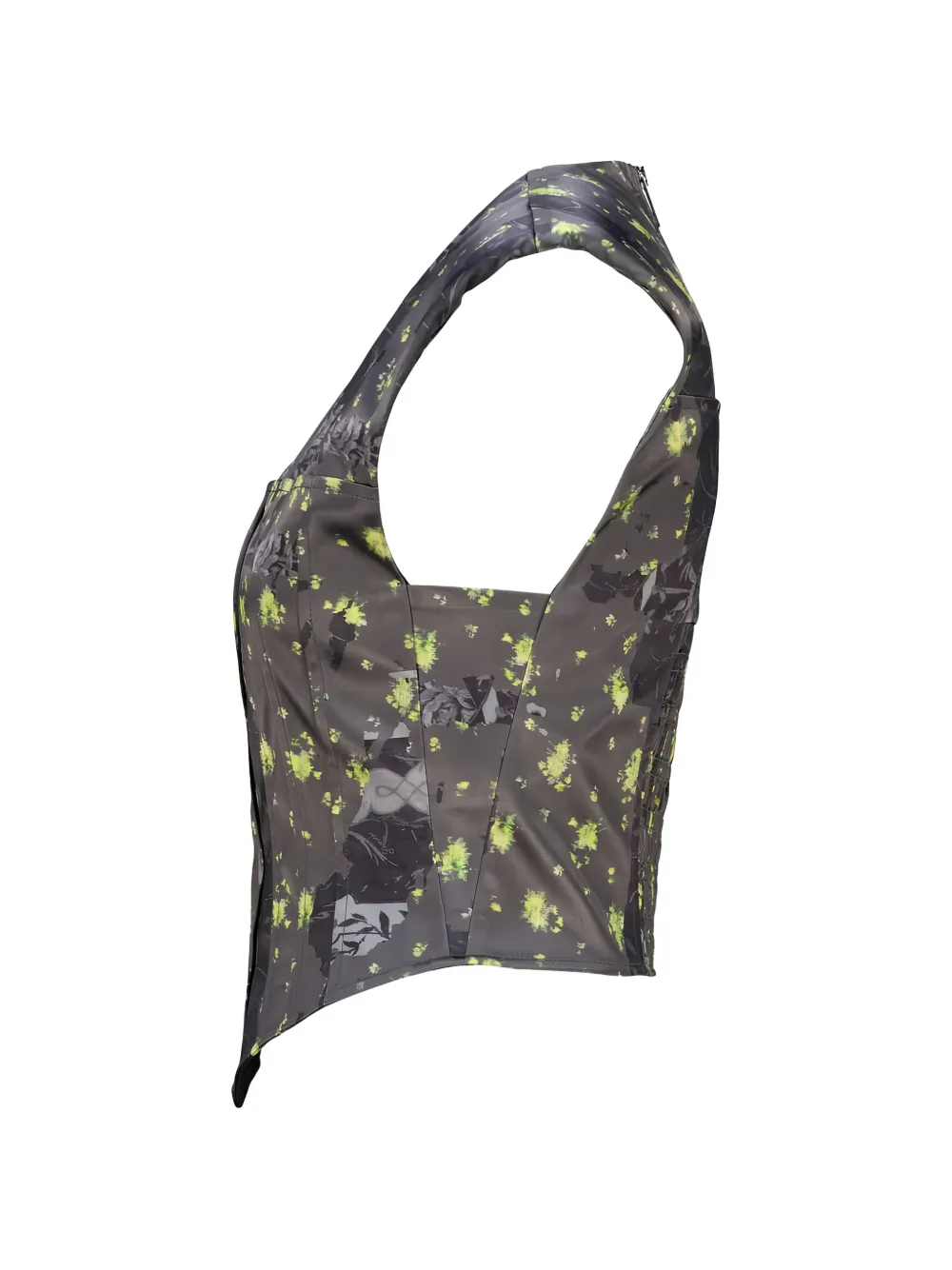 GANNI Top met bloemenprint Grijs