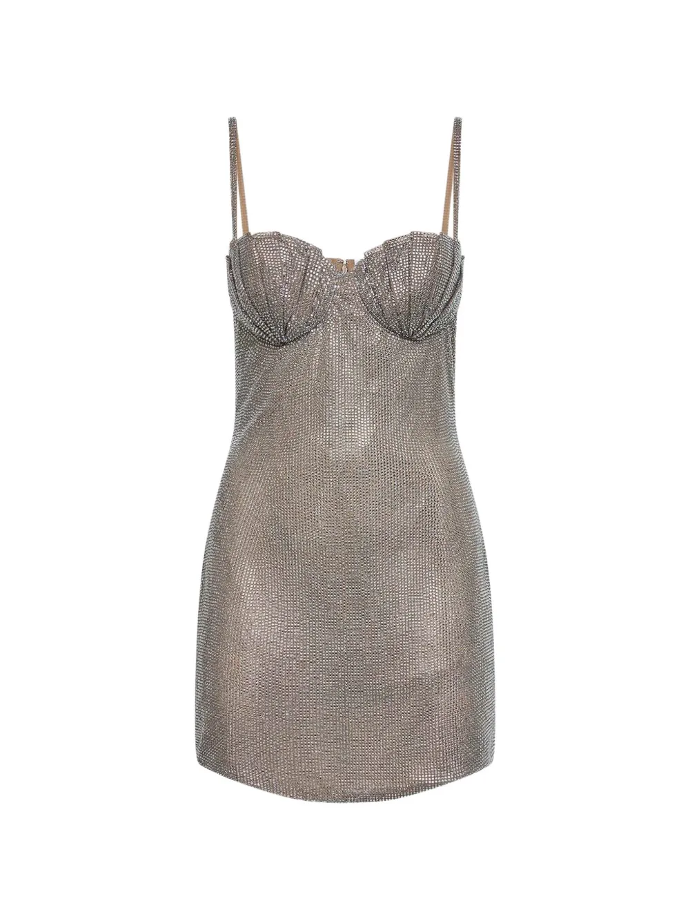 Giuseppe Di Morabito crystal-embellished sweetheart-neck mini dress - Argento