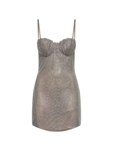 Giuseppe Di Morabito crystal-embellished sweetheart-neck mini dress