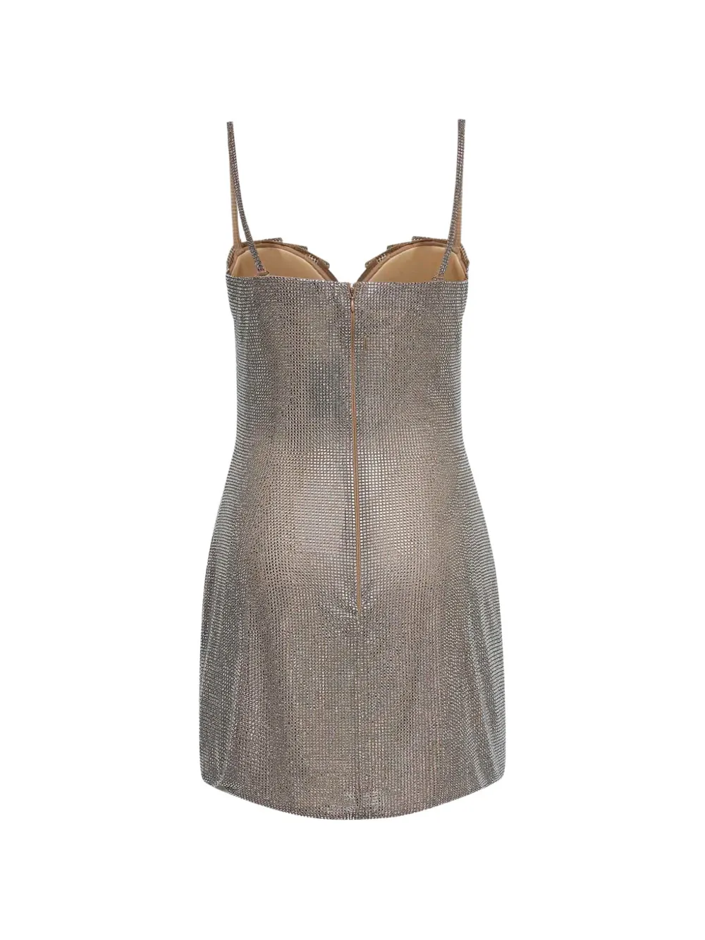 Giuseppe Di Morabito Mini-jurk verfraaid met kristallen en sweetheart hals Zilver