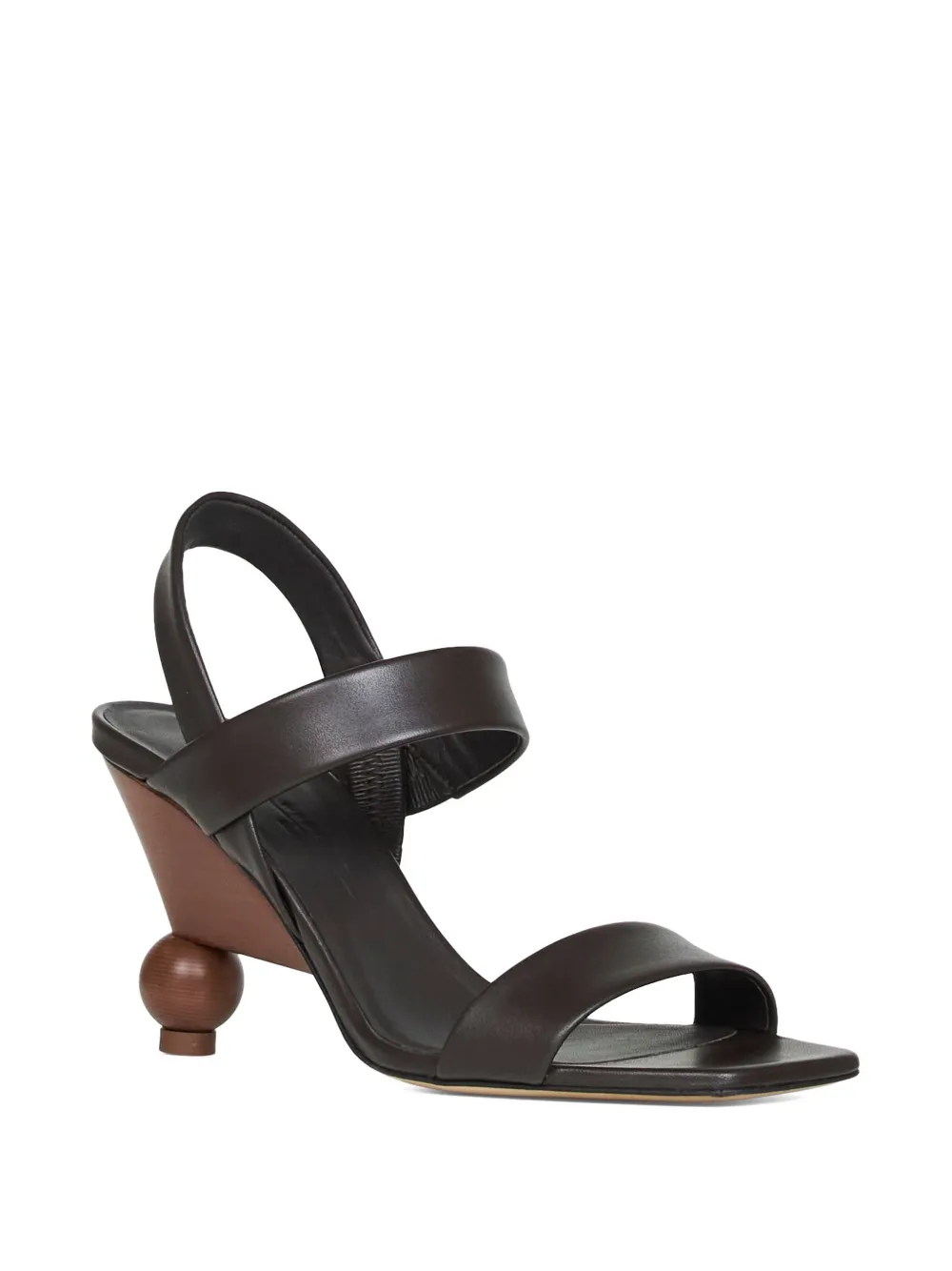 Weekend Max Mara square-toe heeled sandals Bruin