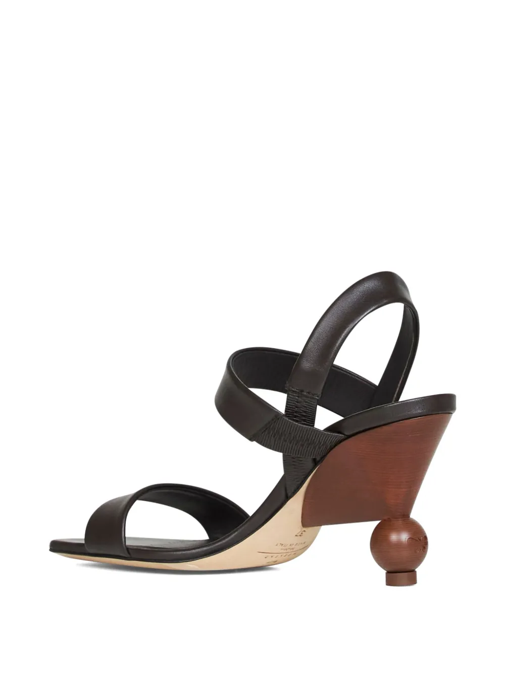 Weekend Max Mara square-toe heeled sandals Bruin