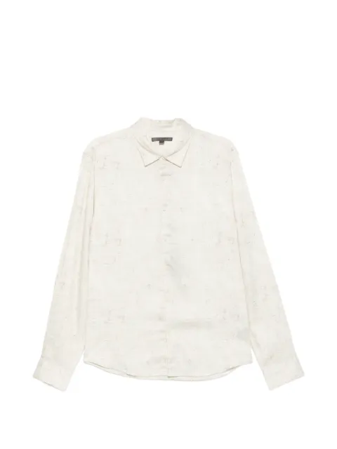 John Varvatos camisa Luca manga larga con estampado geométrico