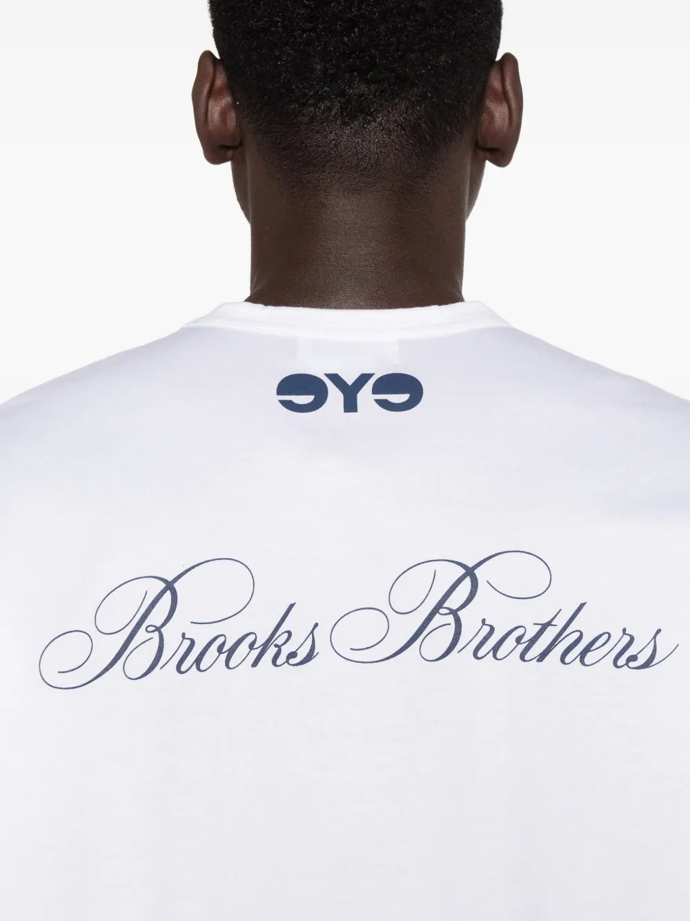Junya Watanabe MAN Brooks Brothers T-shirt met logo-print Wit