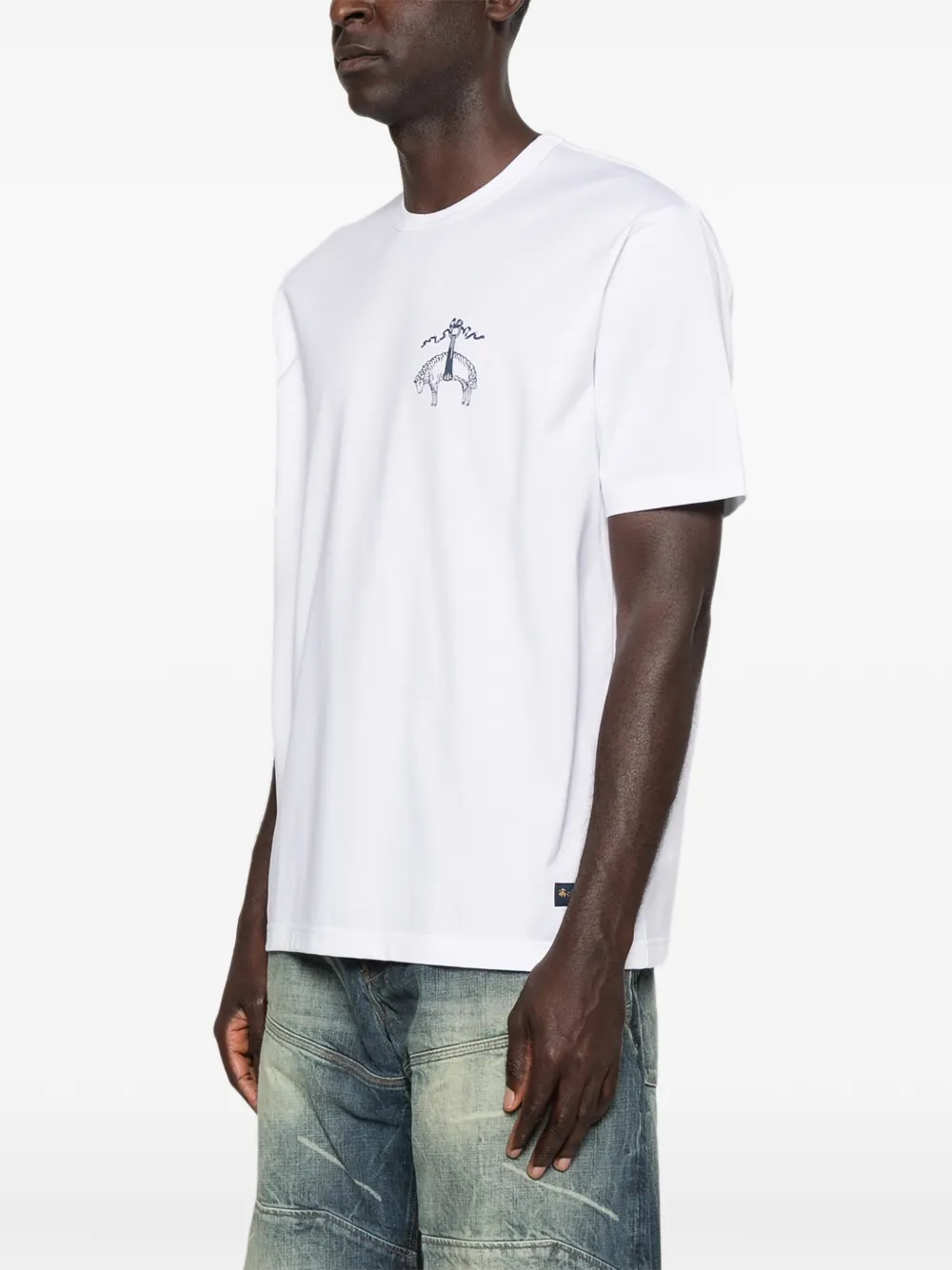 Junya Watanabe MAN Brooks Brothers T-shirt met logo-print Wit