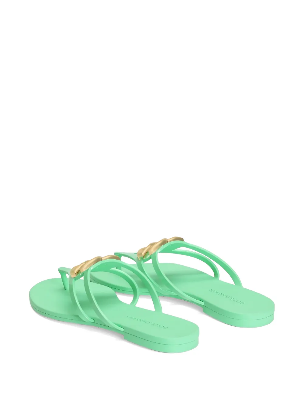 Dolce & Gabbana Rubberen teenslippers Groen