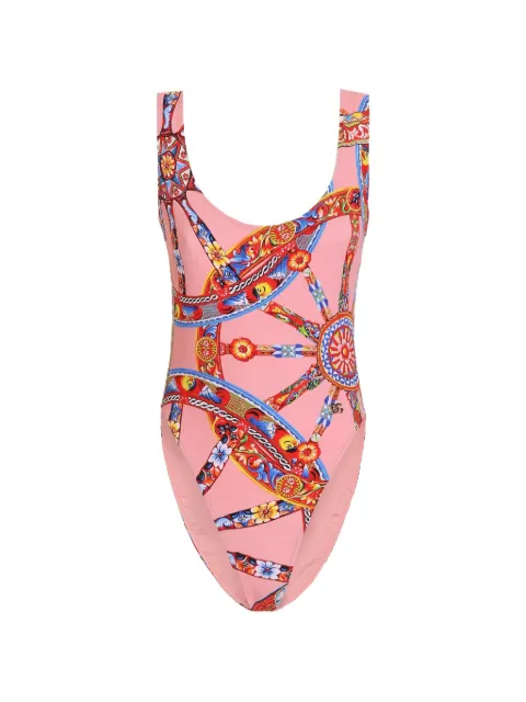 Dolce & Gabbana Carreto-print one-piece swimsuit