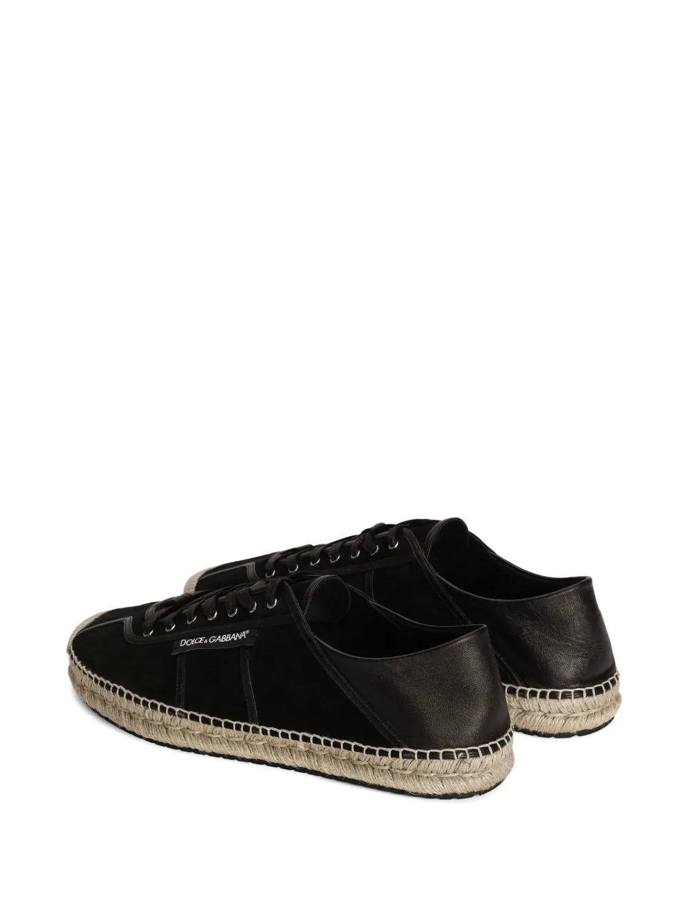 Dolce & Gabbana Leren espadrilles Zwart
