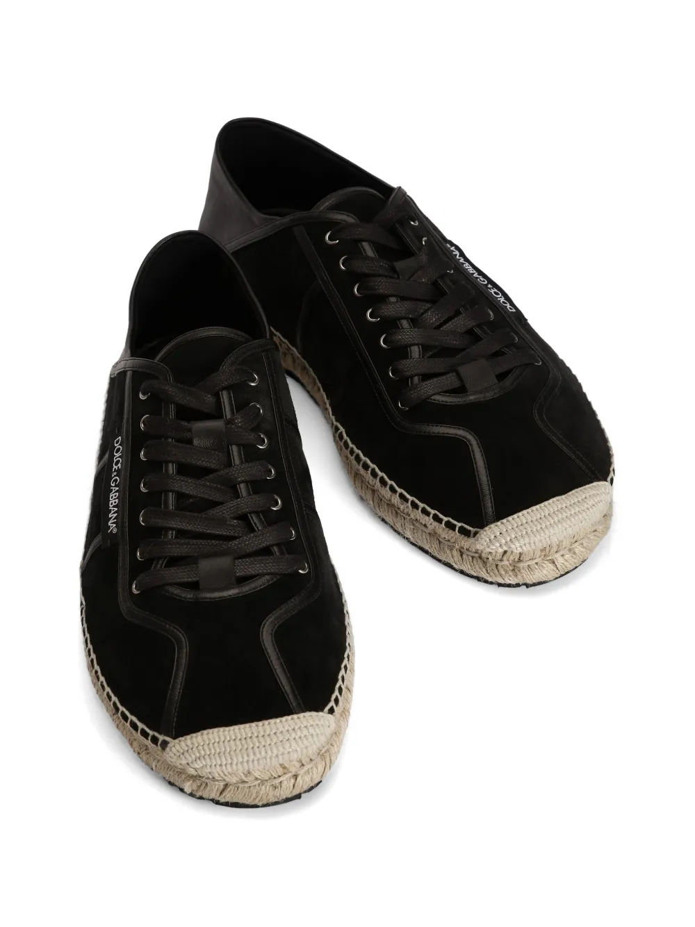 Dolce & Gabbana Leren espadrilles Zwart