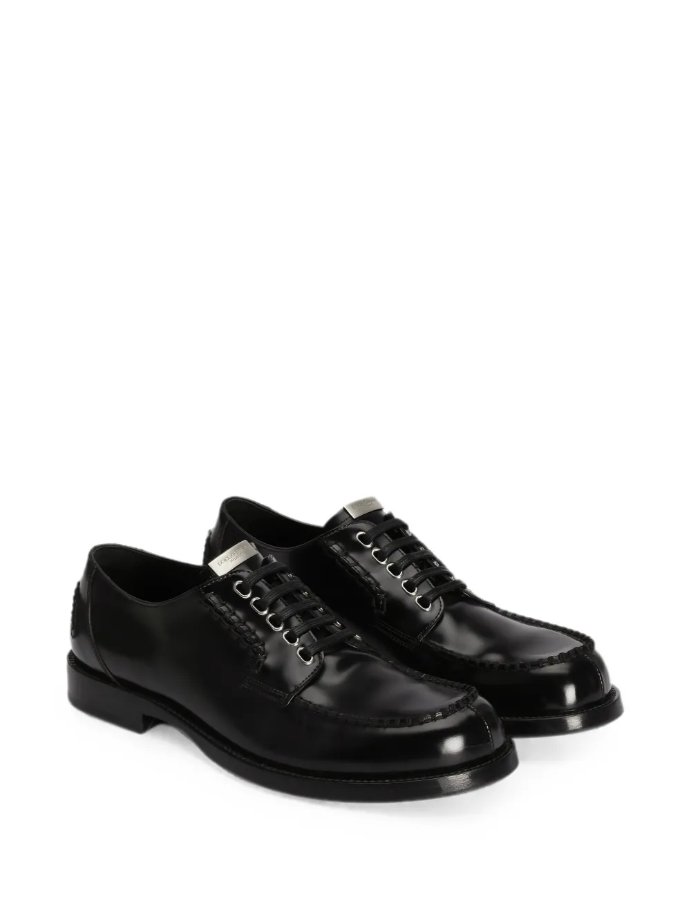 Dolce & Gabbana Leren Derby schoenen Zwart