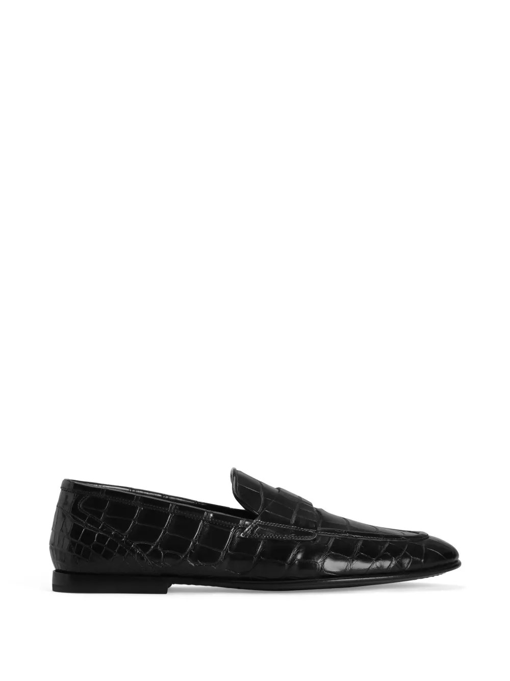 Dolce & Gabbana Slippers con motivo alligatore - Nero