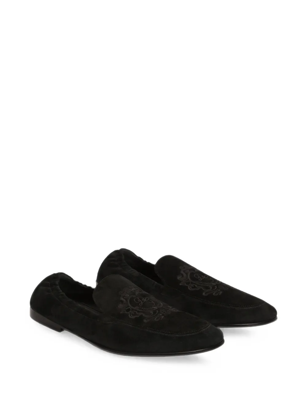 Dolce & Gabbana calfskin slippers Zwart